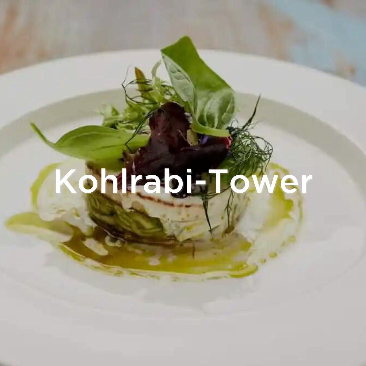 Veganer Koji Kohlrabi Tower