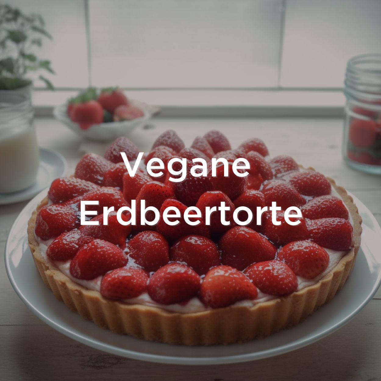 Veganer Erdbeerkuchen Veganer Erdbeerkuchen